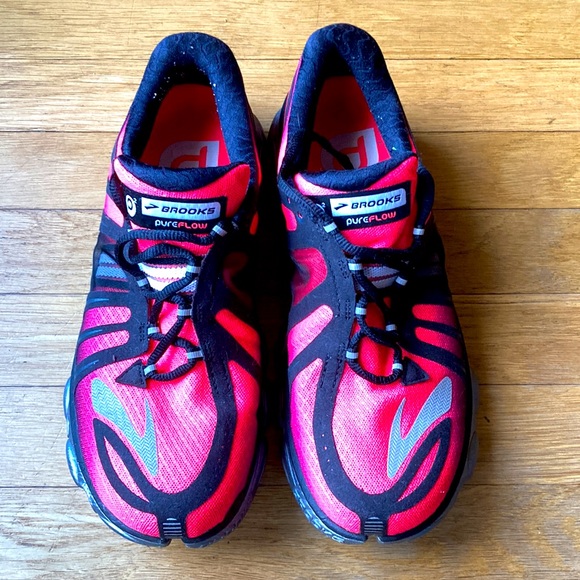 Brooks Pureflow P2 Women’s 10 running sneakers bright coral/pink, black & silver - Picture 6 of 13